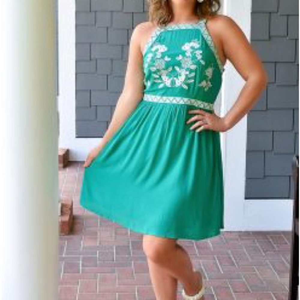 First Love Destined for Romance Kelly Green Sundress, size 3X - 22/24
